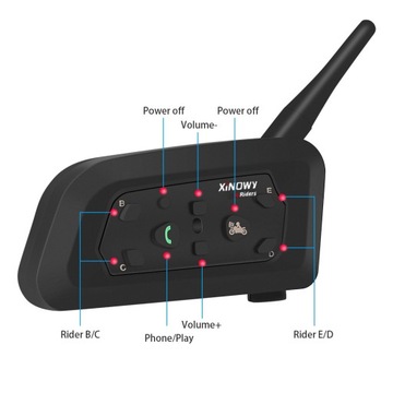 Стиль v6 Беспроводной Bluetooth-интерком для шлема