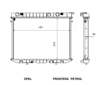 CHLADIČ VODY OPEL FRONTERA A 91- 1300119 NOVÁ