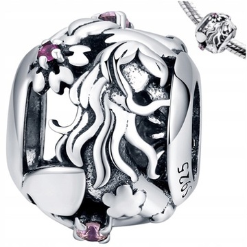 CHARMS SYRENKA cyrkonie srebro pr 925 koralik