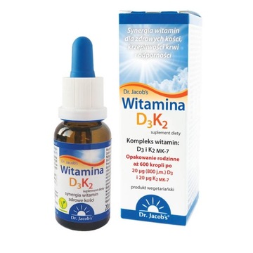 Witamina D3K2 Dr. Jacob's witamina WEGETARIAŃSKA
