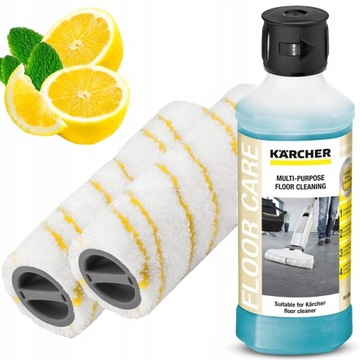 KARCHER PŁYN RM 536 + WAŁKI ŻÓŁTE - DO MOPA FC 3 FC 5 FC 7