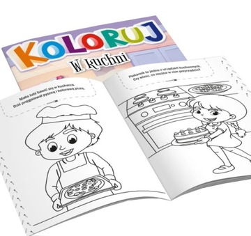 KOLOROWANKA dla dzieci Kolekcja Koloruj W kuchni