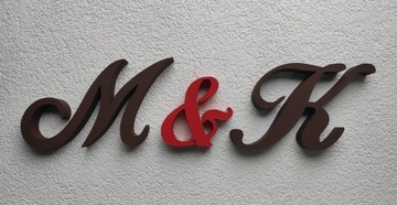 буквы СВАДЕБНЫЕ ИНИЦИАЛЫ имена жениха и невесты, высота 20 см.