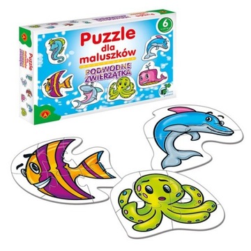 PUZZLE DLA MALUSZKÓW - PODWODNE ZWIERZĘTA