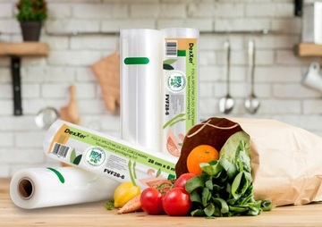 ФОЛЬГА ДЛЯ ВАКУУМНОЙ УПАКОВКИ, РУКАВ 28 СМ, РУЛОН 6 М