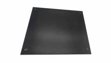 Panel szklany CZARNY 60x50 + CZARNE mocowania