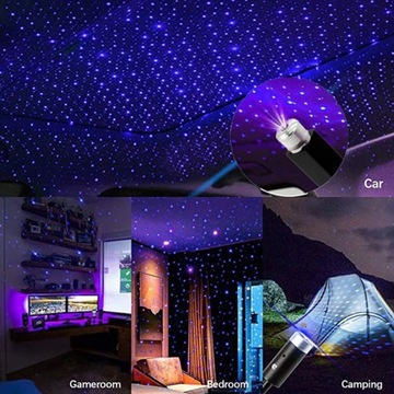 PROJEKTOR LED DO SAMOCHODU USB EFEKT GWIAZD
