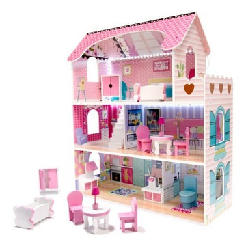 Domek dla lalek Ikonka domek drewniany 70 cm