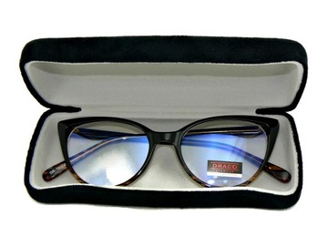 ОЧКИ ЖЕНСКИЕ СЕРЕБРЯНЫЕ, ОЧКИ КОТА, СИНИЙ СВЕТ