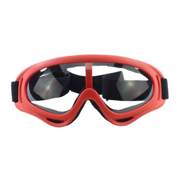 Лыжные очки Регулируемый ремешок Красные и прозрачные очки