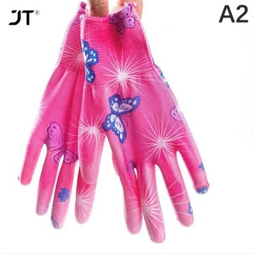 1 пара дышащих женских садовых перчаток из нейлона с принтом