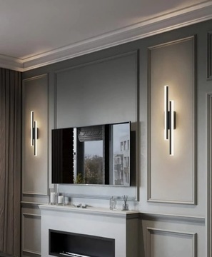 СВЕТОДИОДНЫЙ НАСТЕННЫЙ СВЕТИЛЬНИК ЧЕРНЫЙ 3000К СОВРЕМЕННЫЙ ДЛЯ ГОСТИНОЙ