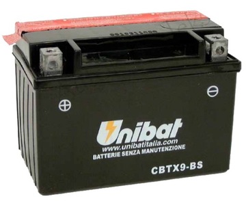 Akumulator Unibat CBTX9-BS, YTX9-BS, 8AH 120A