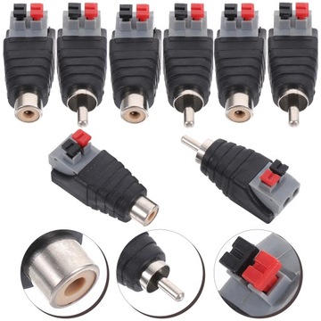 8шт. Провод динамика к адаптеру RCA Разъем Rca