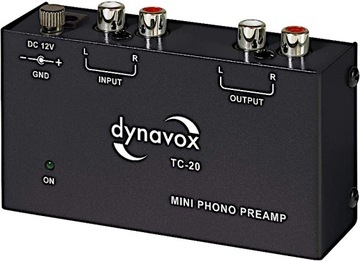 Dynavox TC-20 przedwzmacniacz do gramofonów z systemami próbkowania