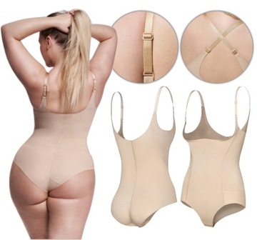 Body WYSZCZUPLAJĄCE modelujące POD BIUST mocno KORYGUJĄCE Julimex 219 XXL