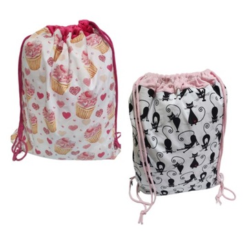 Мешок для постельного белья в детский сад 50х60, Минки туннель, Выкройки именной бирок