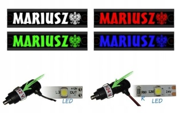 Tablice z imieniem na szybę PREMIUM LED TIR ŚWIECI dla kierowcy nie oślepia
