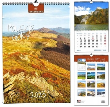 KALENDARZ 2023 ŚCIENNY 13 PLANSZ B3 POLSKIE GÓRY