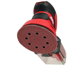 ЭКСЦЕНТРИЧЕСКАЯ ШЛИФОВАЛЬНАЯ МАШИНА 125 мм 300 Вт 7471 ЛЫЖИ + СУМКА + 15 ШЛИФОВАЛЬНЫХ БУМАГ