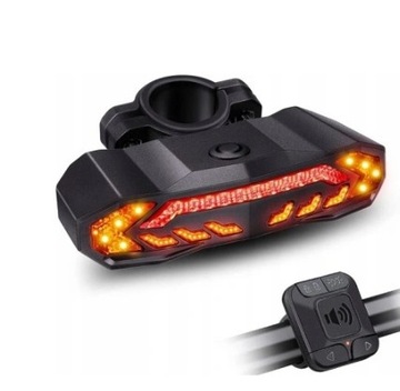 LAMPKA ROWEROWA KIERUNKOWSKAZ KLAKSON ALARM 110dB