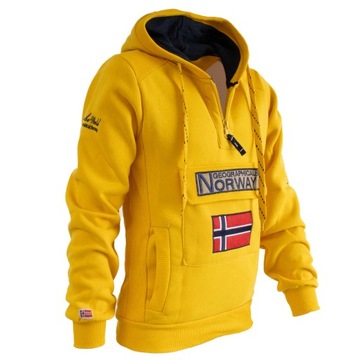 Geographical Norway Sweatshirt Gymclass Hoodie Mustard Man