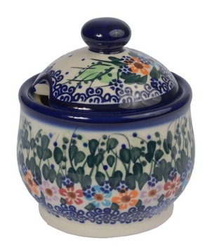 CERAMICZNA CUKIERNICA 290ML CERAMIKA STYL BOLESŁAWIEC