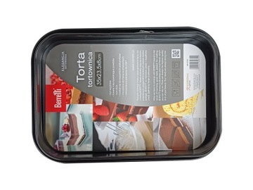 ПРЯМОУГОЛЬНЫЙ ПРОТИВЕНЬ ДЛЯ ВЫПЕЧКИ ТОРТОВ, СЪЕМНОЕ ДНО, 35Х23,5 СМ