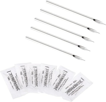 игла для пирсинга - 15G 1,4мм язычок 316L 1 шт.