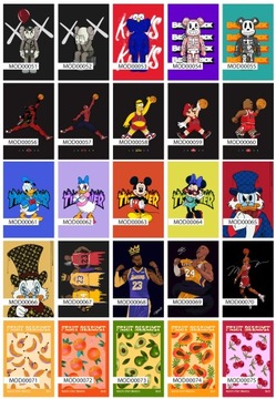 Картина на холсте на стену гостиной KAWS BASKETBALL JORDAN MOD00026 30X40