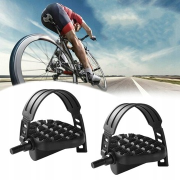 Pedały platformowe 3 łożyska maszynowe czarny