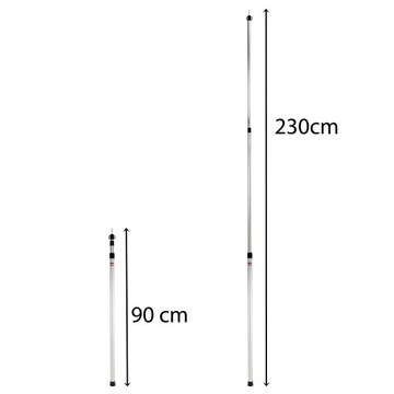 PRĘTY NAMIOTOWE MASZT NAMIOTOWY ZE STOPU ALUMINIUM 90CM-230CM x2