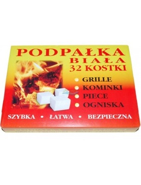 Растопка для шашлыка, кубик белый, 32 шт.