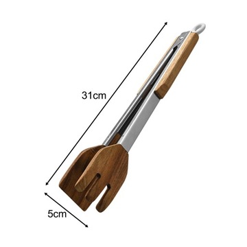 Щипцы кухонные Щипцы сервировочные Многофункциональный салатник из акации