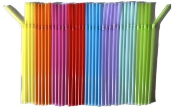 Соломинки пластиковые трубки для питья цвет