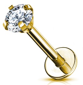 Пуссета для ушей Labret Crystal SS316L 1.2/8/3