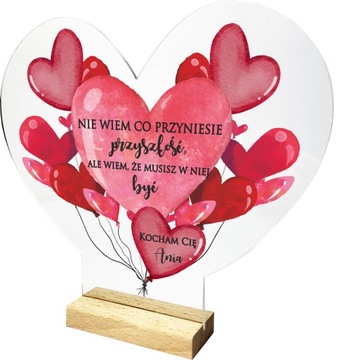 PREZENT NA WALENTYNKI STATUETKA SERCE Z NADRUKIEM DLA CHŁOPAKA DZIEWCZYNY