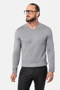 SWETER MĘSKI RECMAN VARLIN W SEREK SZARY XL