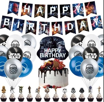 STAR WARS ZESTAW BALONY URODZINY DEKORACJA