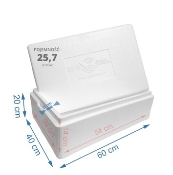 STYROBOX 25 L pojemnik izotermiczny LODÓWKA TERMO