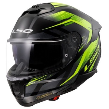 KASK MOTOCYKLOWY INTEGRALNY BLENDA LS2 FF808 STREAM II FURY BLACK H-V M