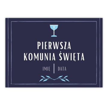 Plakat I Komunia powitanie z imieniem dziecka