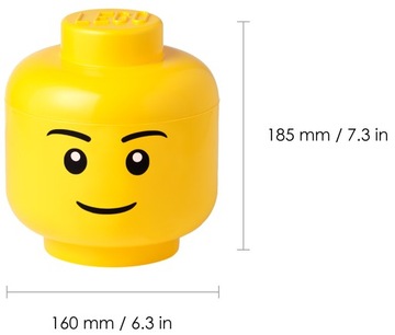 LEGO 40311724 КОНТЕЙНЕР МАЛЕНЬКИЙ ГОЛОВНОЙ МАЛЬЧИК