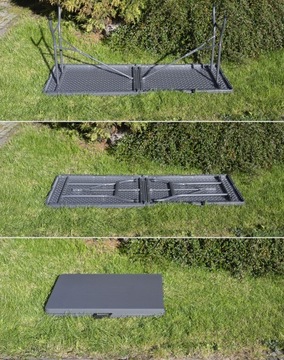 СКЛАДНОЙ СТОЛИК 180 см x 74 см БОЛЬШОЙ для кейтеринга СЕРЫЙ садовая столешница