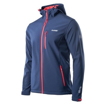 SOFTSHELL KURTKA MESKA HI-TEC CAEN GRANATOWA KURTKA SPORTOWA ROZMIAR XL