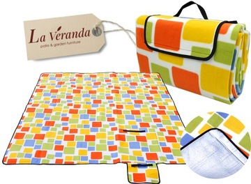 Одеяло для пляжного пикника с утеплителем XXL mat 200x200 ИЗОЛЯЦИОННОЕ ОДЕЯЛО ДЛЯ САДА