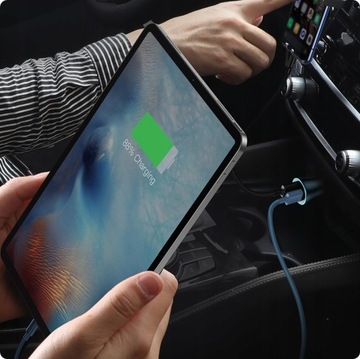 АВТОМОБИЛЬНОЕ ЗАРЯДНОЕ УСТРОЙСТВО BASEUS FAST USB USB-C 40 Вт + НАБОР КАБЕЛЕЙ TYPE-C