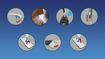 ДЛИННАЯ ПЛОСКАЯ ШВАБРА ДЛЯ МЫТЬЯ ПОЛА С ВСТАВКОЙ ИЗ МИКРОФИБРЫ РАСПЫЛИТЕЛЯ