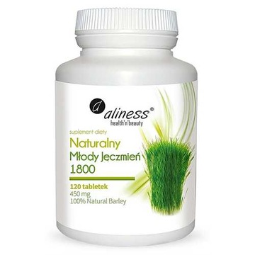 Aliness 100% Naturalny MŁODY JĘCZMIEŃ 450mg 120 tabletek ekstrakt z pędów