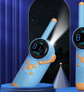 2szt WALKIE TALKIE DLA DZIECI KRÓTKOFALÓWKA Z FUNKCJĄ LATARKA - 3km